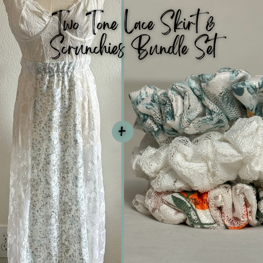 Ellie Lace Skirt & Scrunchies Set