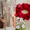 Bethany Floral Eyelet Top & Scrunchie Set