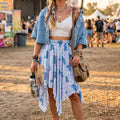 Leilani Blue Patchwork Skirt